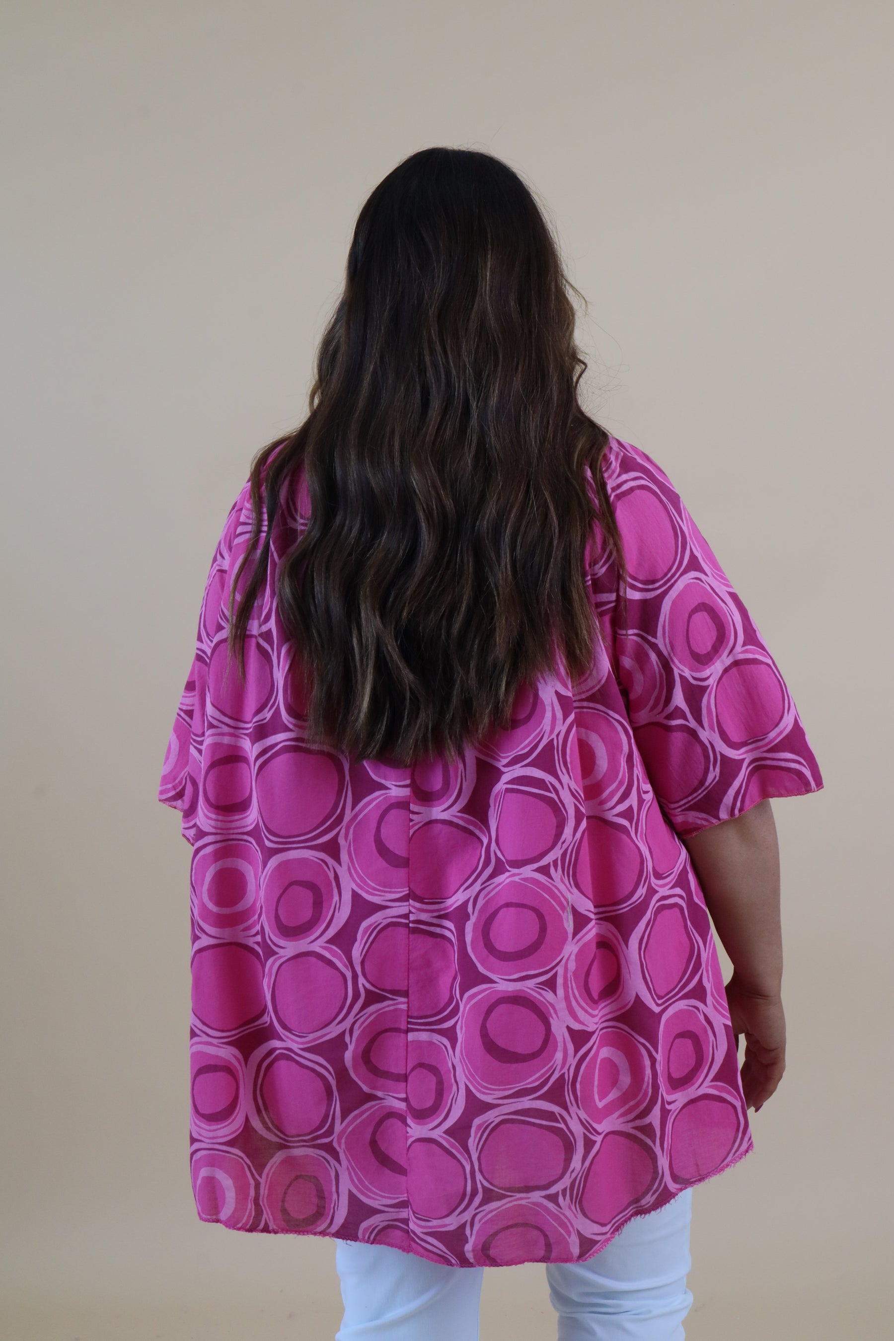 Casey Printed Blouse in Pink