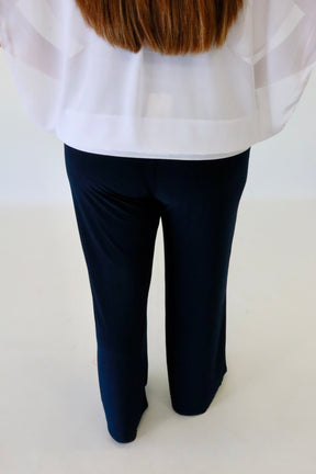 Pinns Wide Leg Trousers in Navy