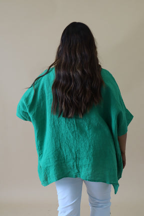 Jessie Linen Tunic in Green