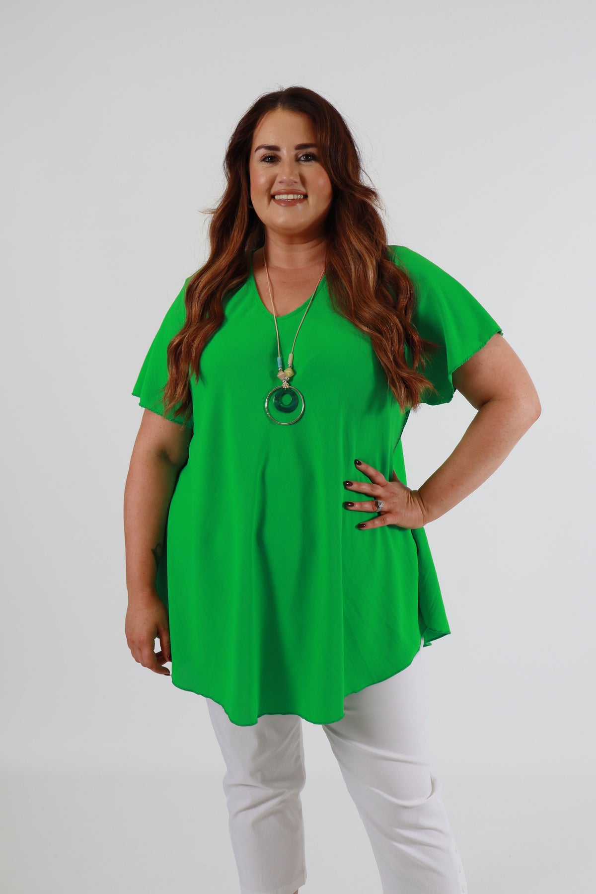 Nina Blouse in Lime