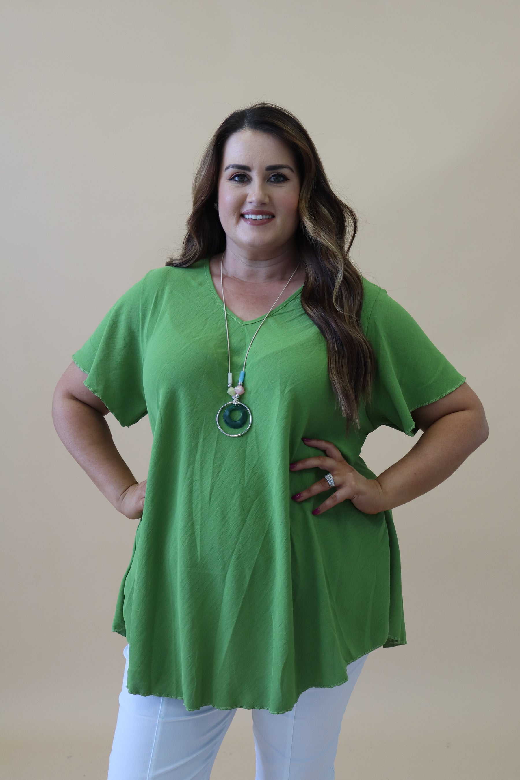 Nina Blouse in Lime