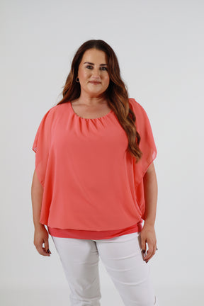 Magic Blouse in Peach -Size 2