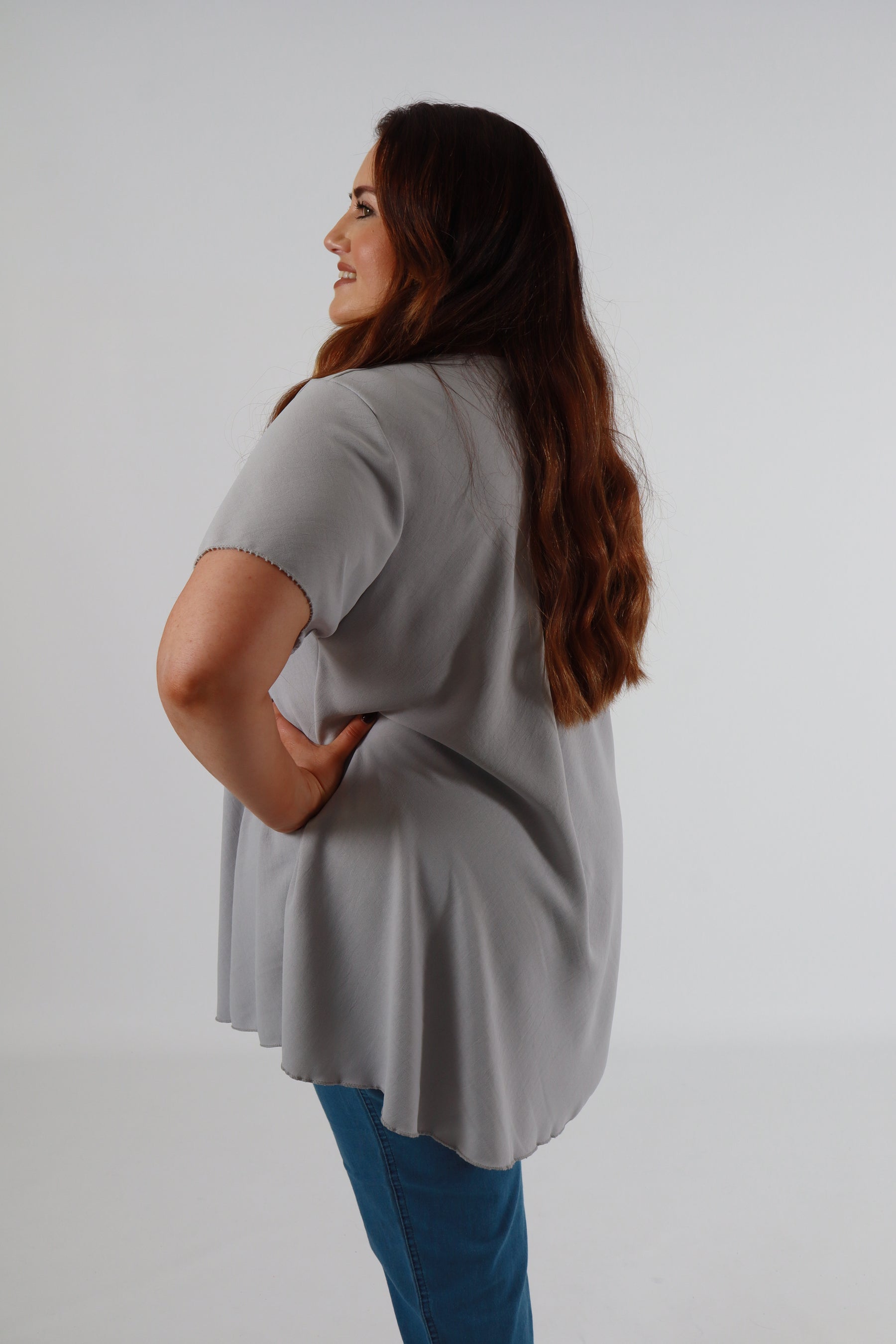 Nina Blouse in Grey