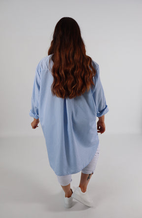 Sadie Oversized Shirt in Blue