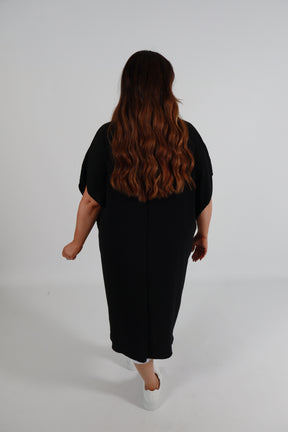 Sadhbh Pleated Oversized Tunic in Black