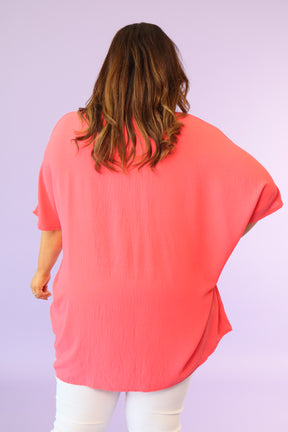 Elena Oversized Tunic in Salmon