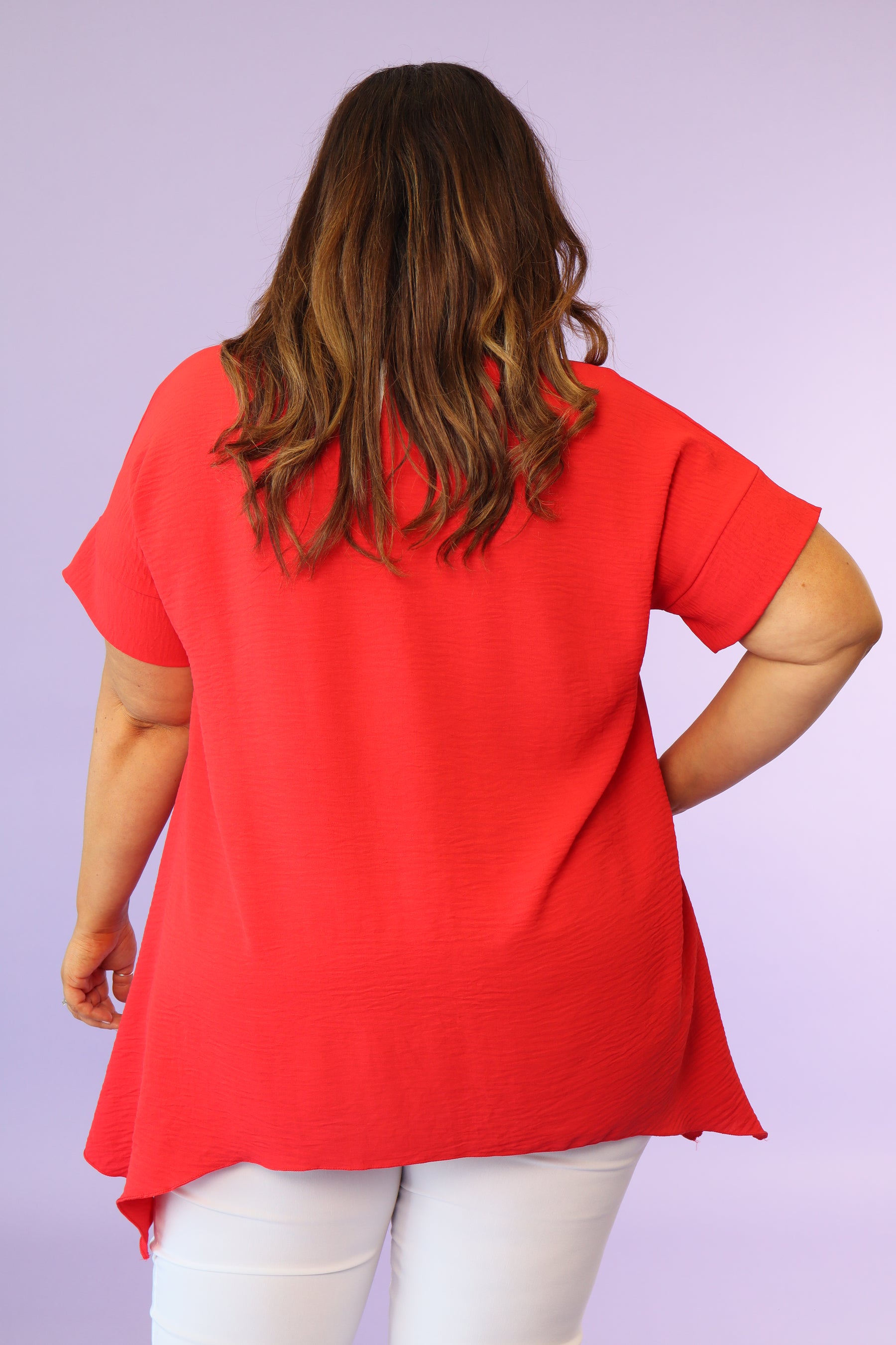 Aoife Tunic Blouse in Red