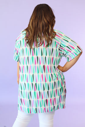 Enya Tunic in Multicolour Print