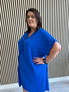 Sadhbh Pleated Oversized Tunic in Royal Blue