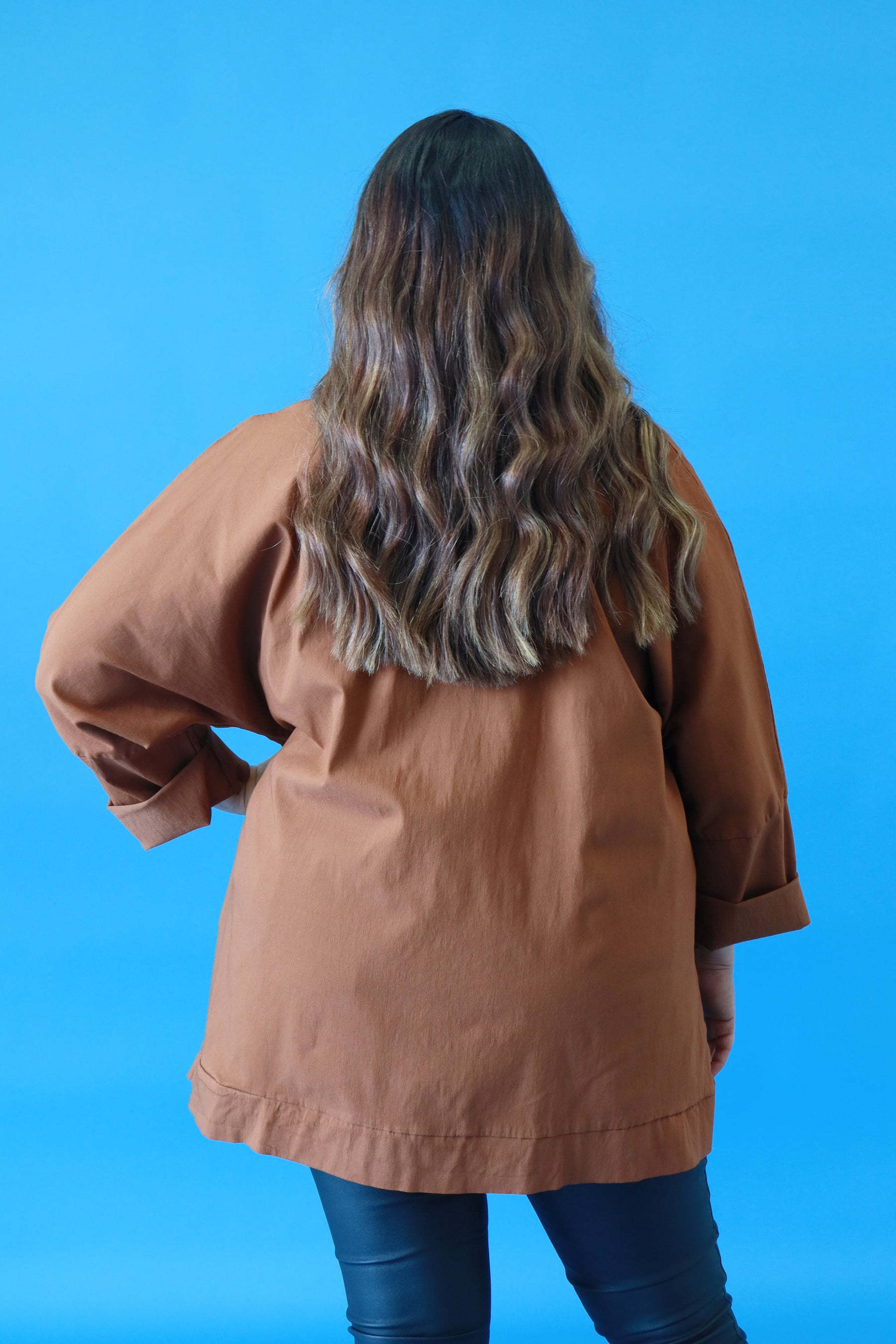 Georgia Waterfall Jacket in Rust