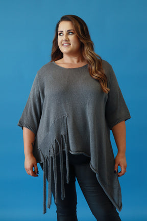 Lydia Knit Top in Grey