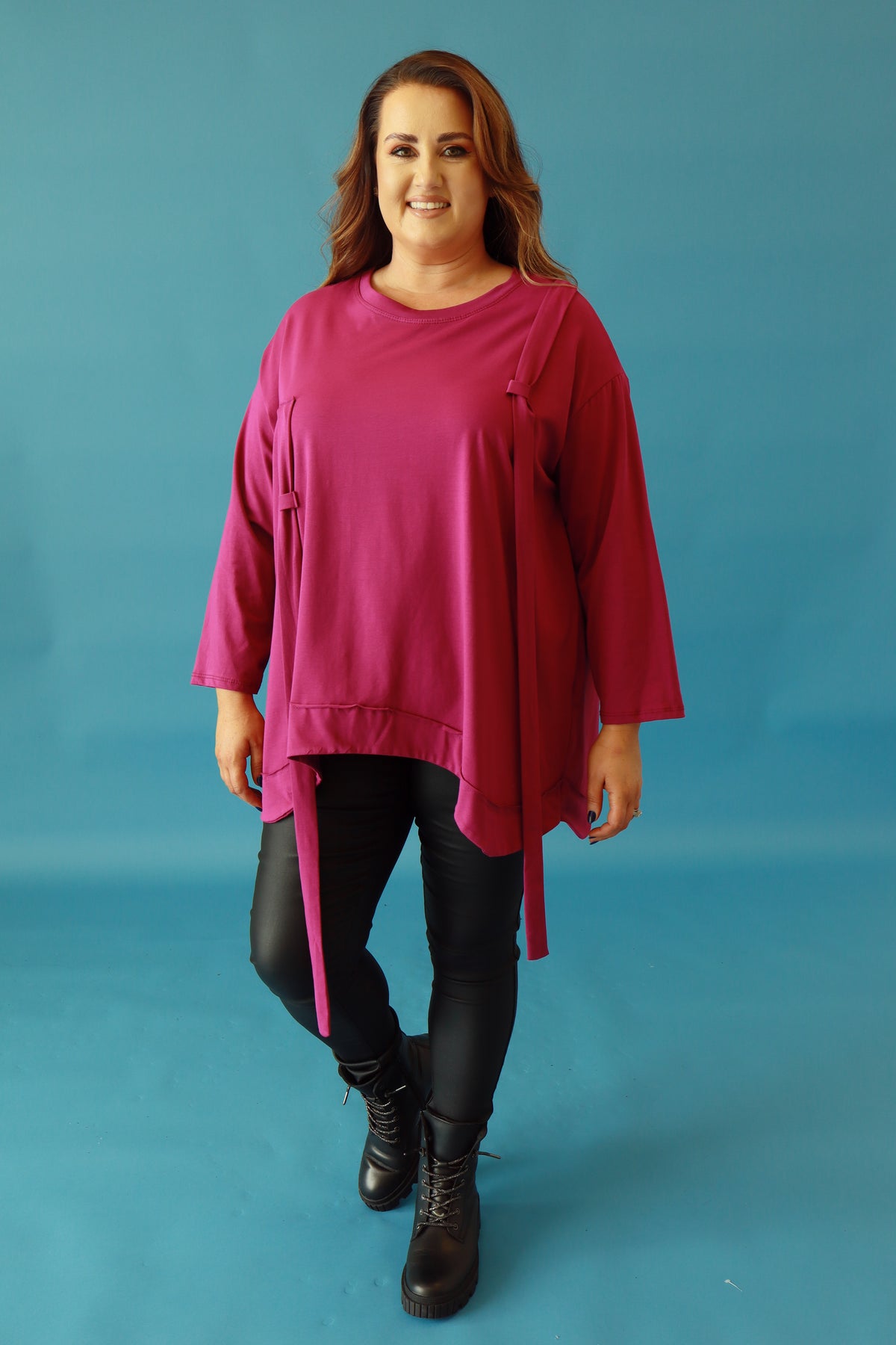 Jocelyn Cotton Top in Magenta