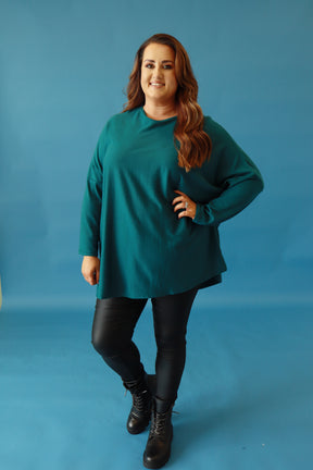 Sarah Fine Knit Jumper in Teal