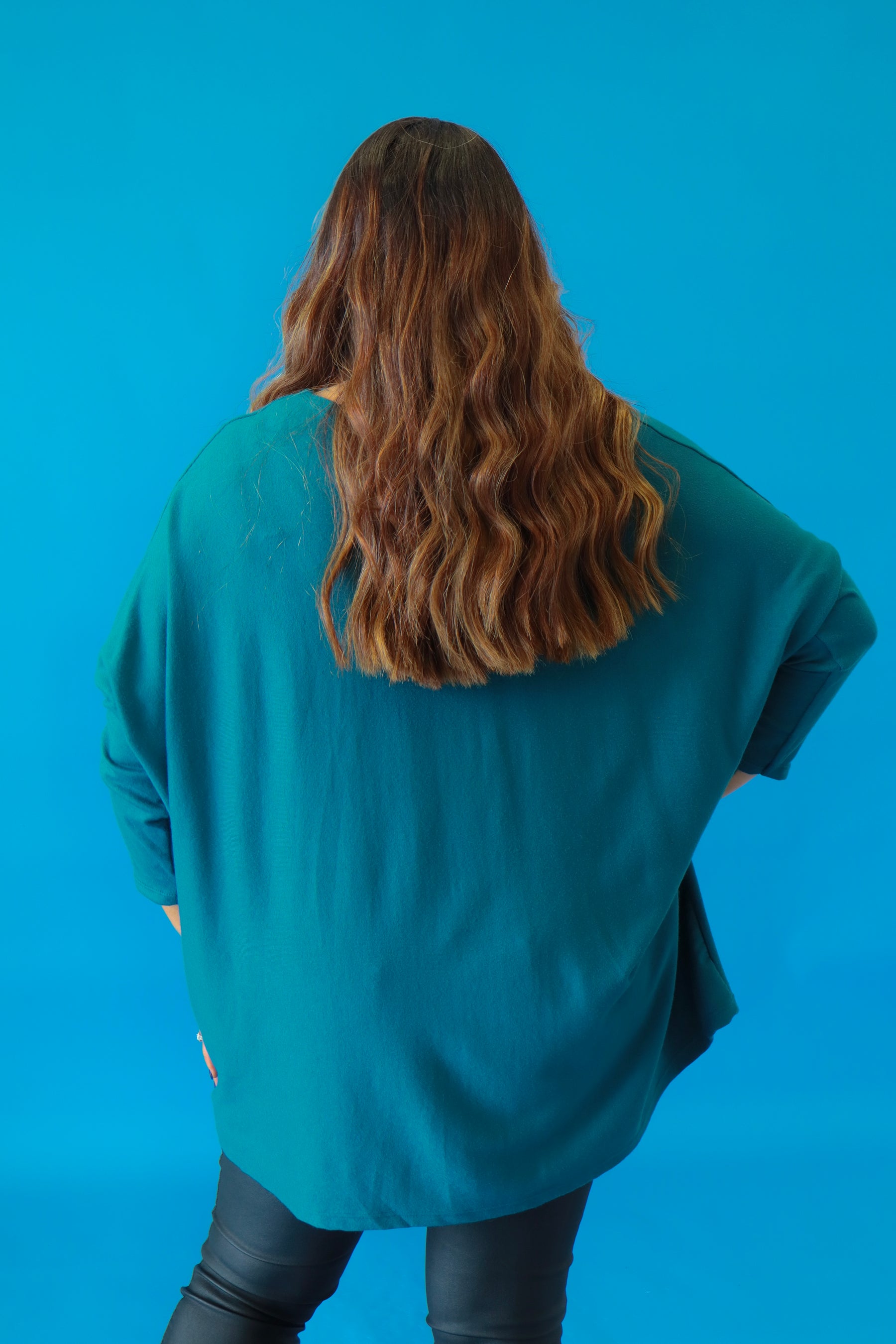 Sarah Fine Knit Jumper in Teal