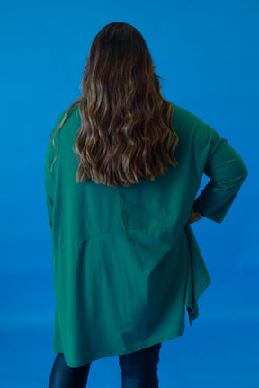 Olivia Dipped Side Top in Green