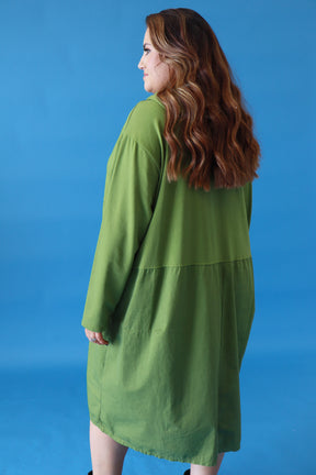 Philomena Cotton Dress in Green