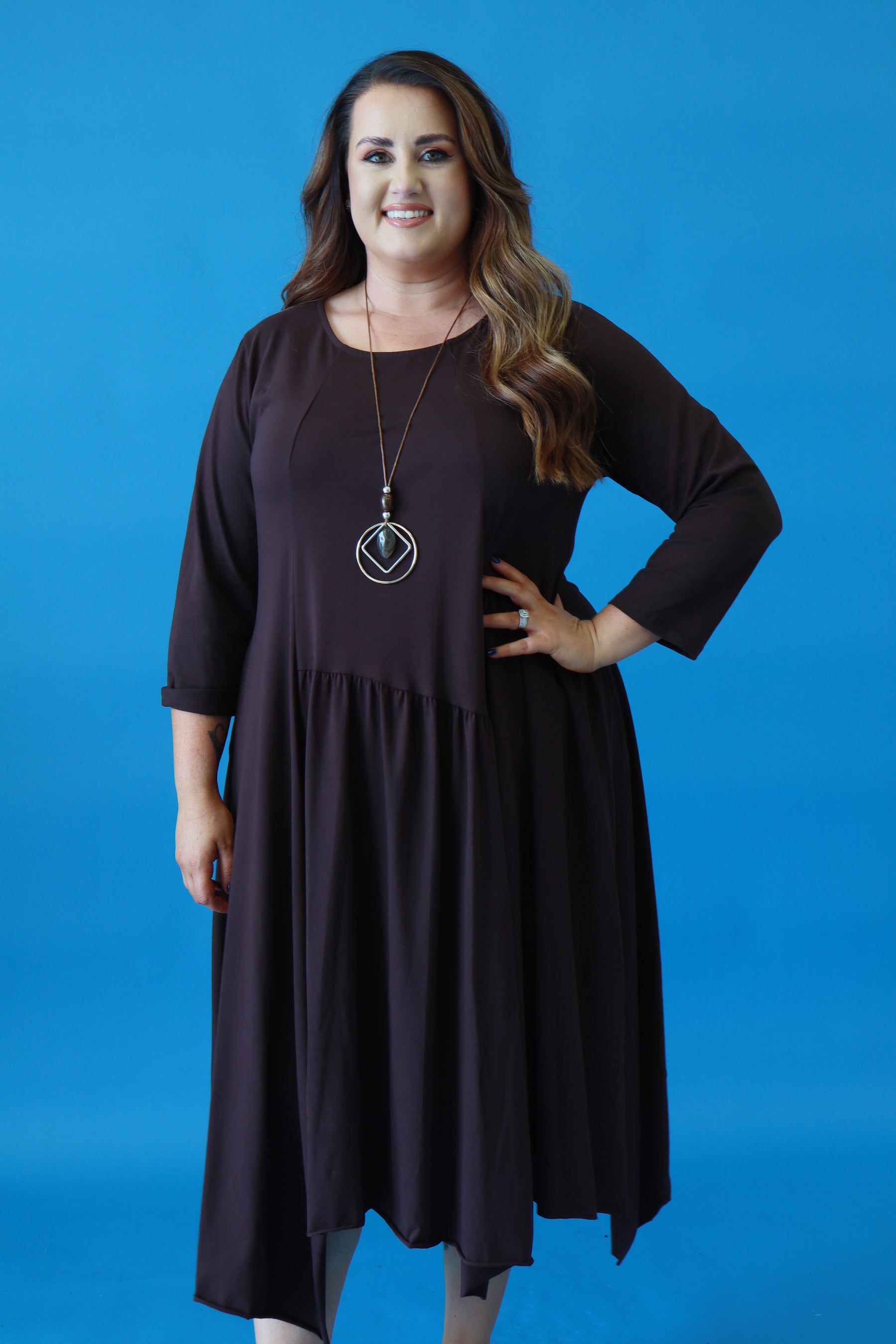 Pippa Dress in Brown