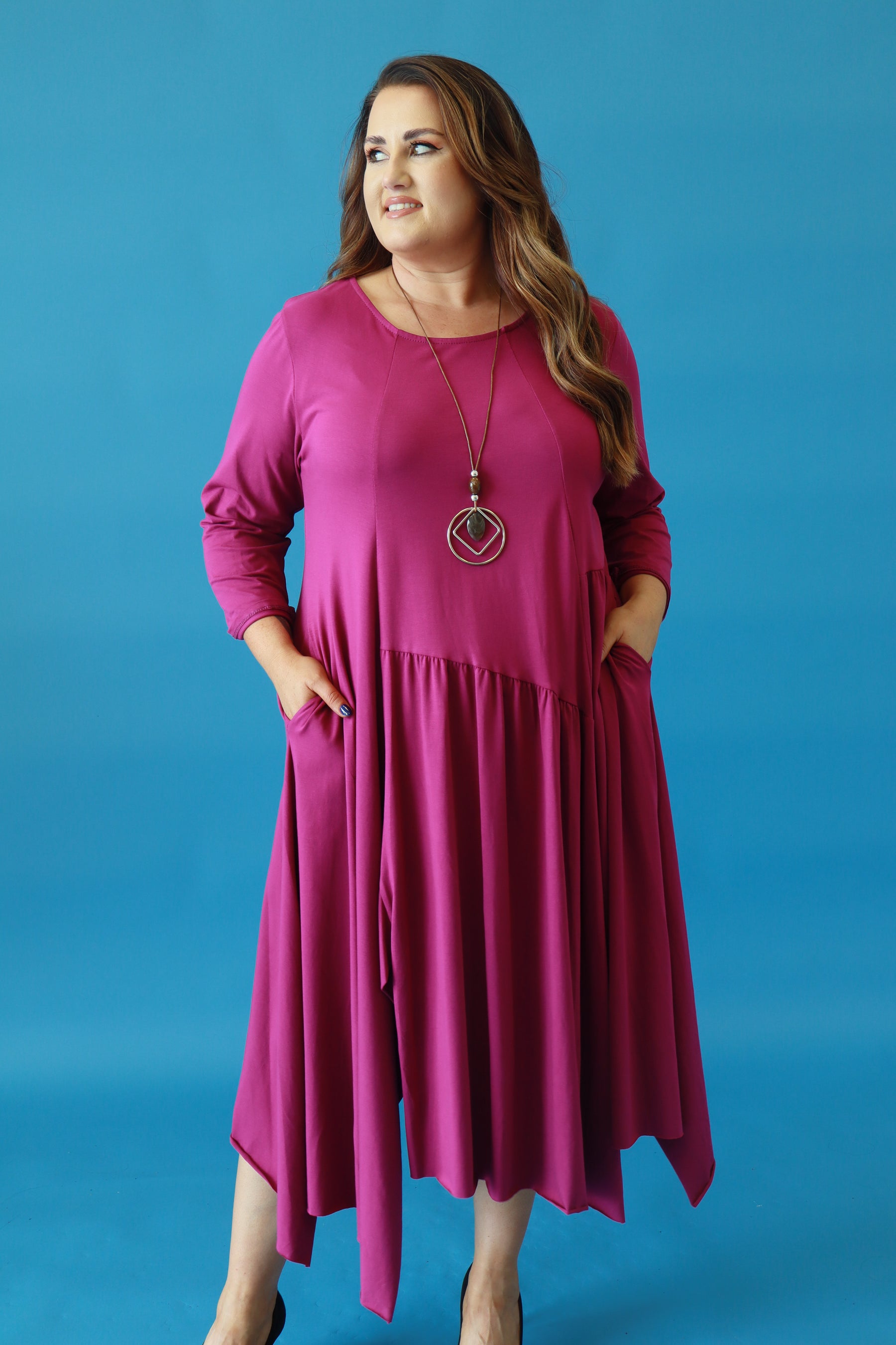 Pippa Dress in Magenta