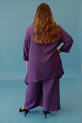 Lily Crepe Co-Ord in Purple