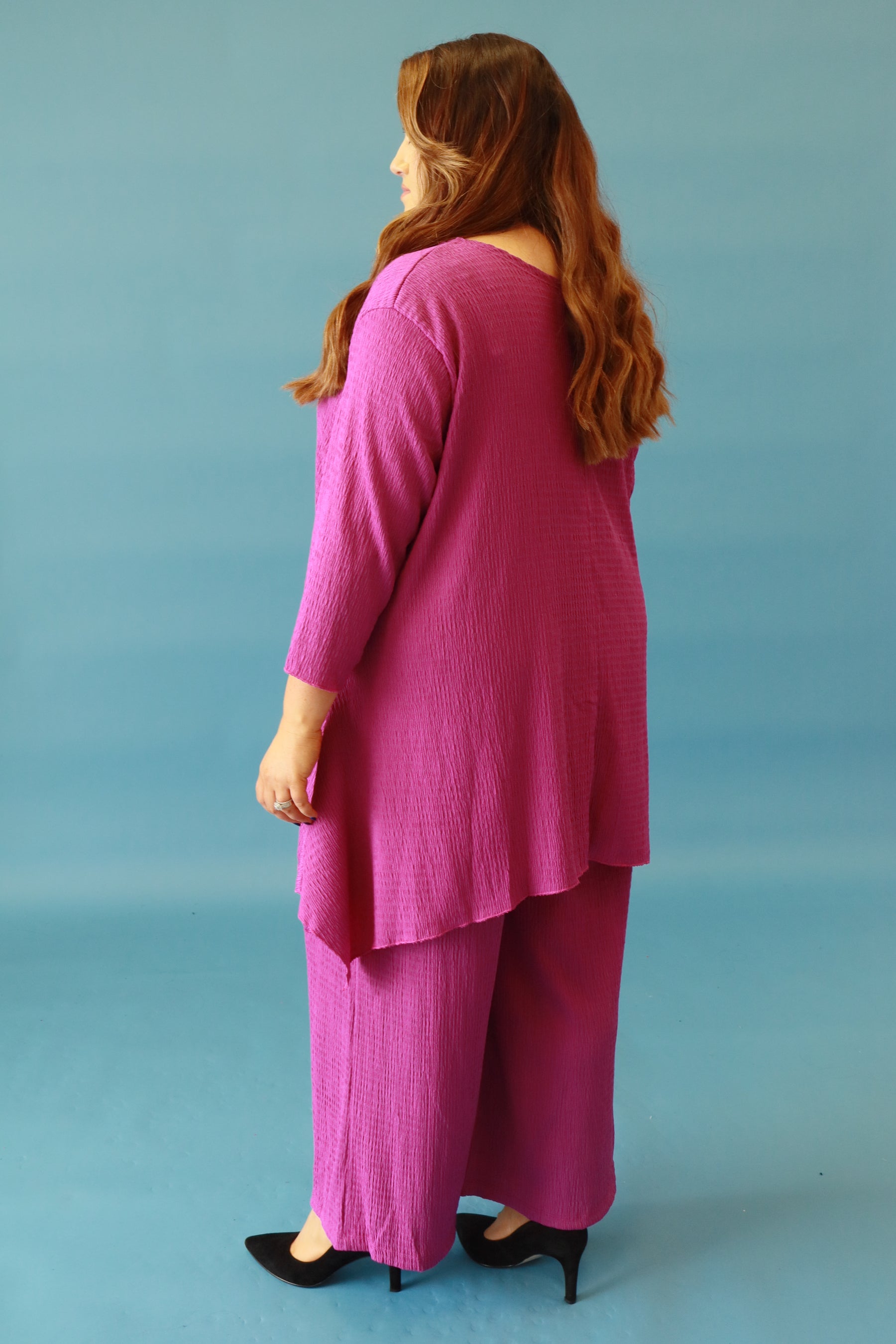 Lily Crepe Co-Ord in Magenta