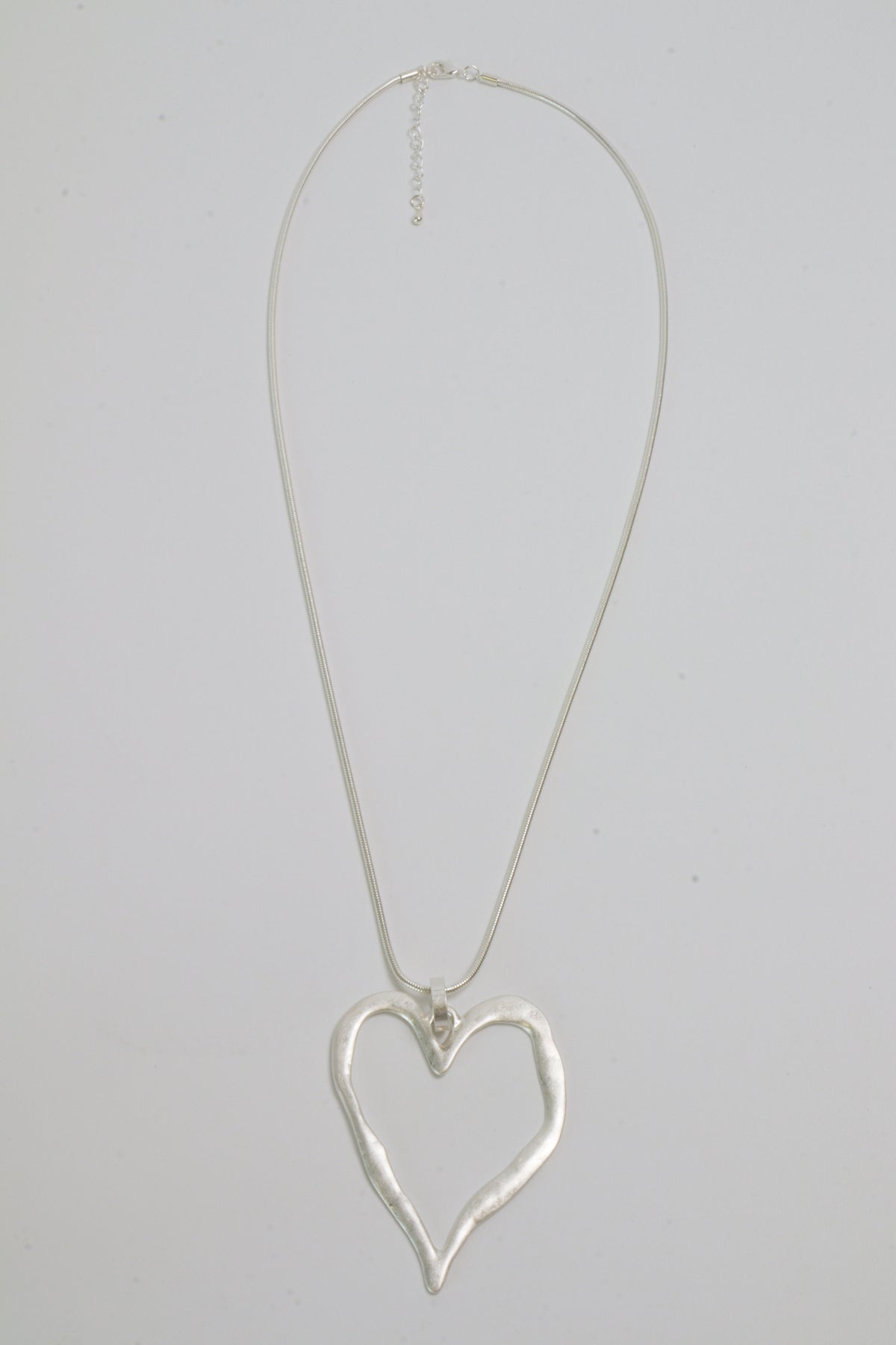 Lyla Heart Necklace in Silver