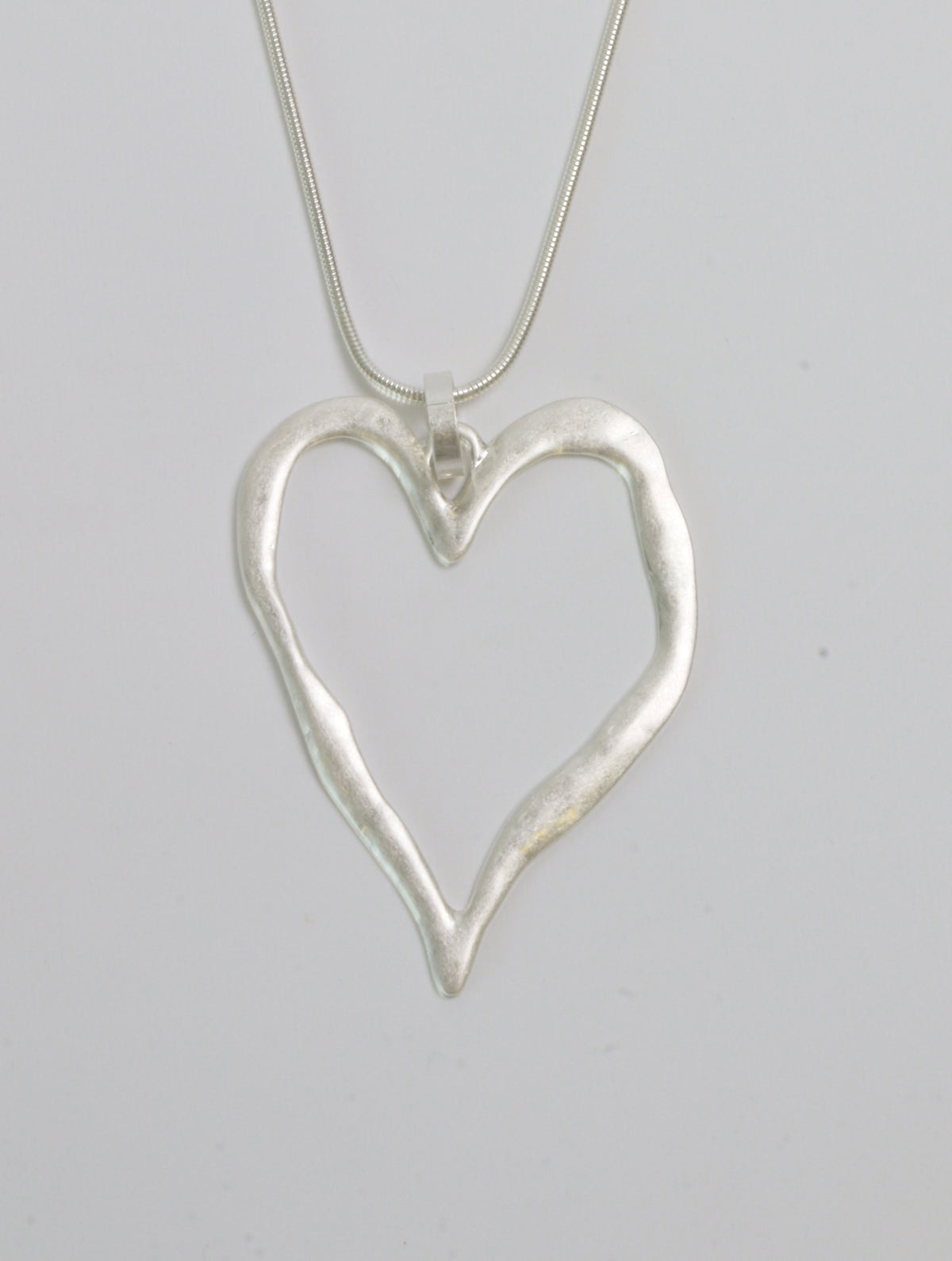 Lyla Heart Necklace in Silver