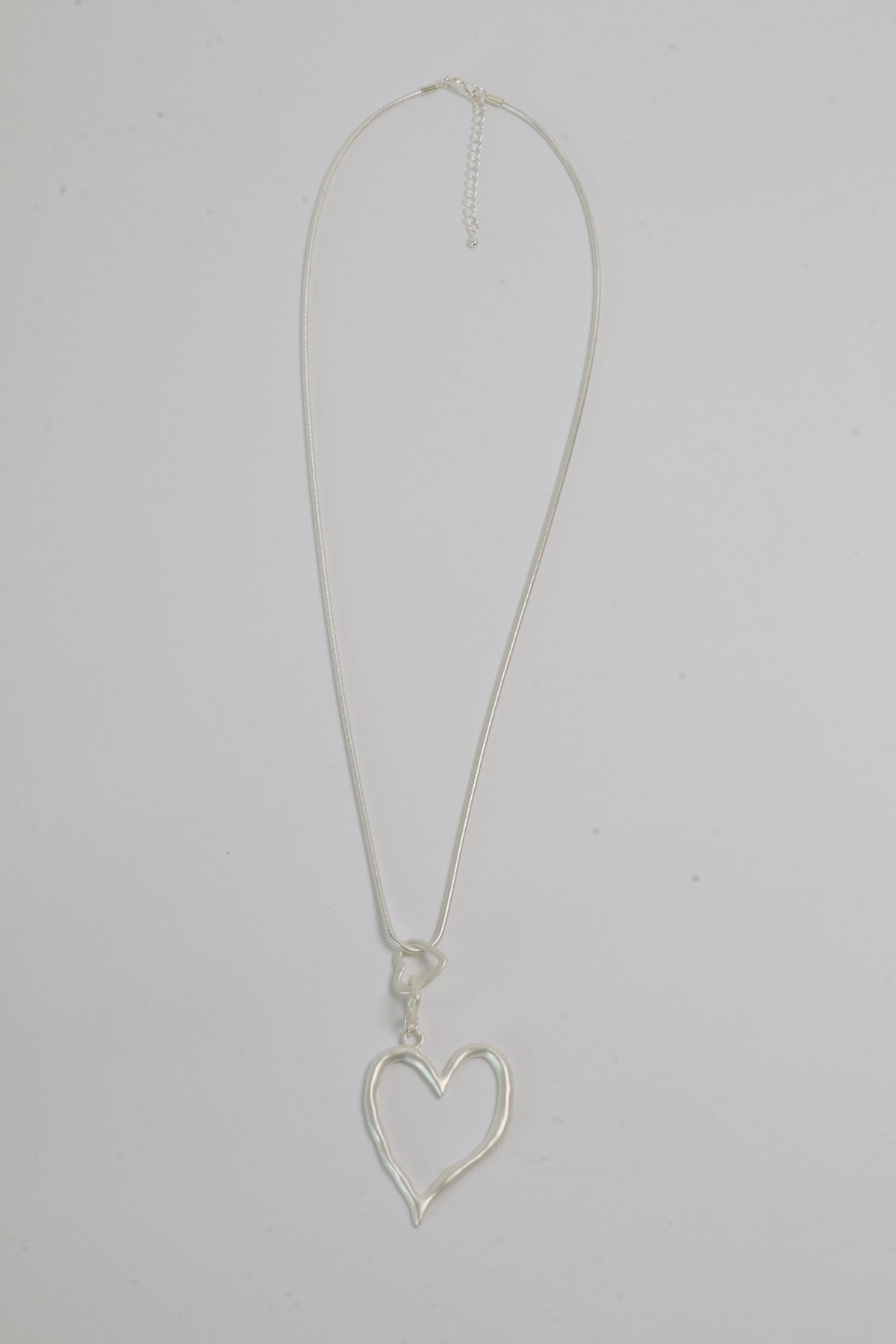 Ivy Heart Necklace in Silver