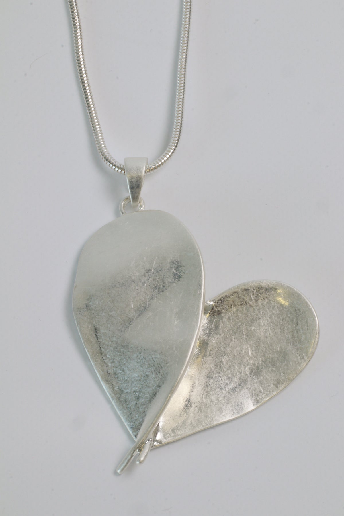 Hannah Heart Necklace in Silver