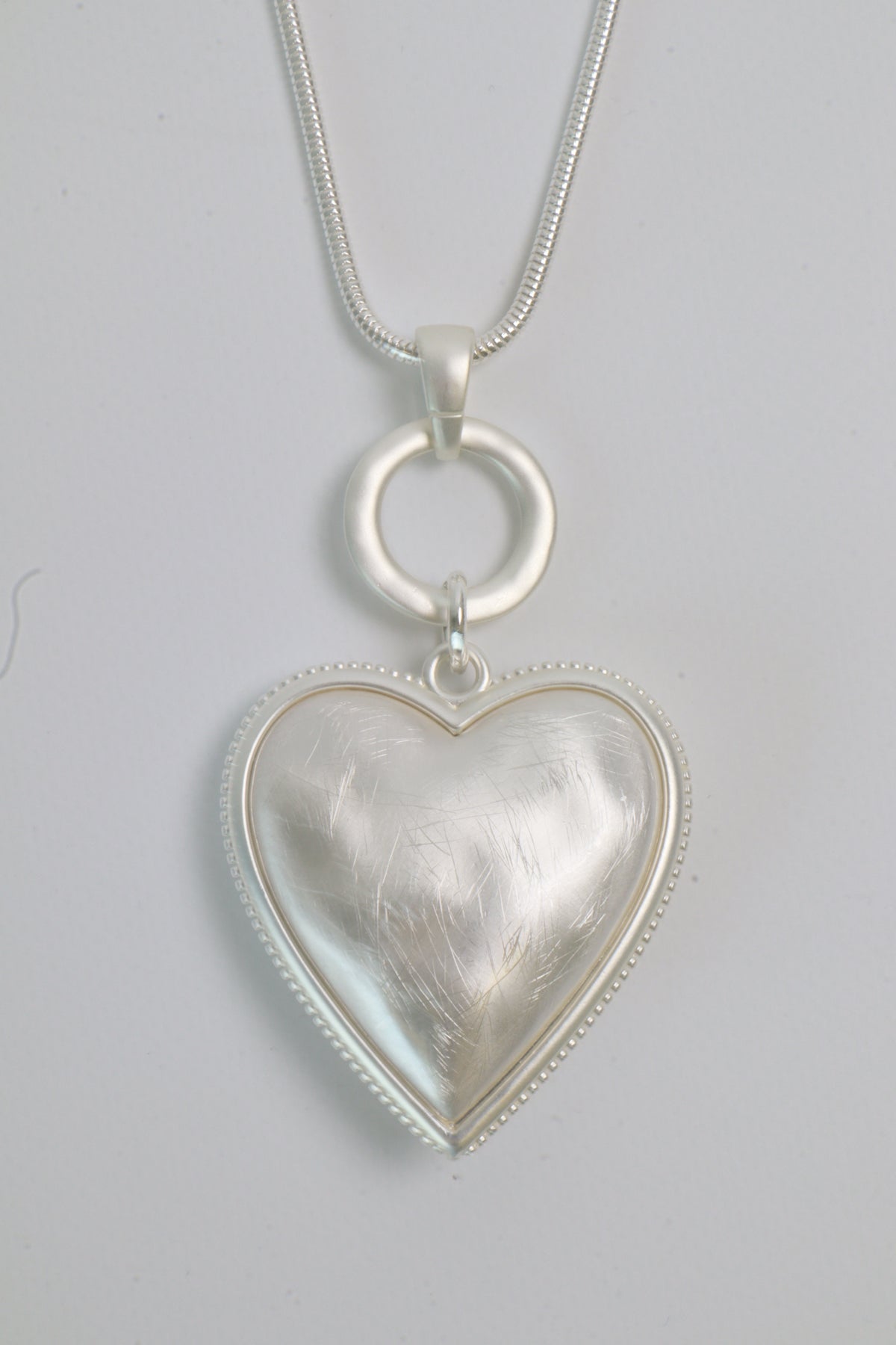 Hailey Heart Necklace in Silver