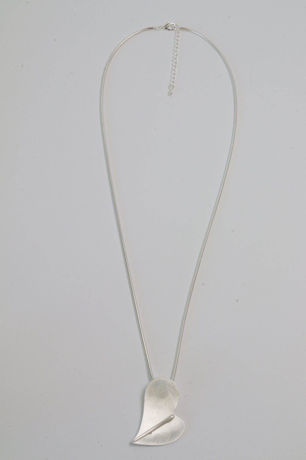 Harlow Heart Necklace in Silver