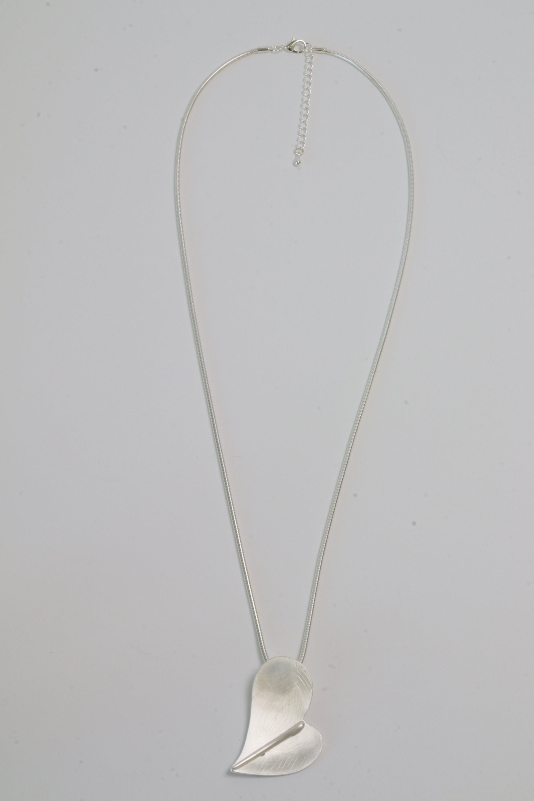 Harlow Heart Necklace in Silver