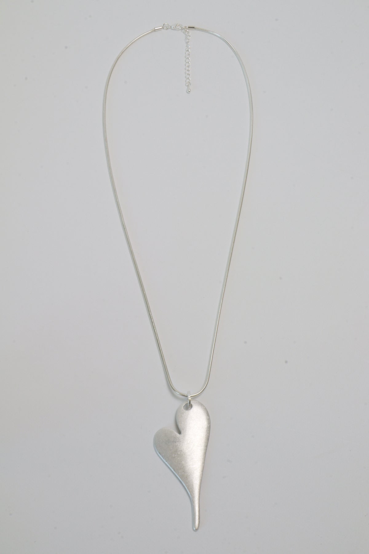 Julia Heart Necklace in Silver