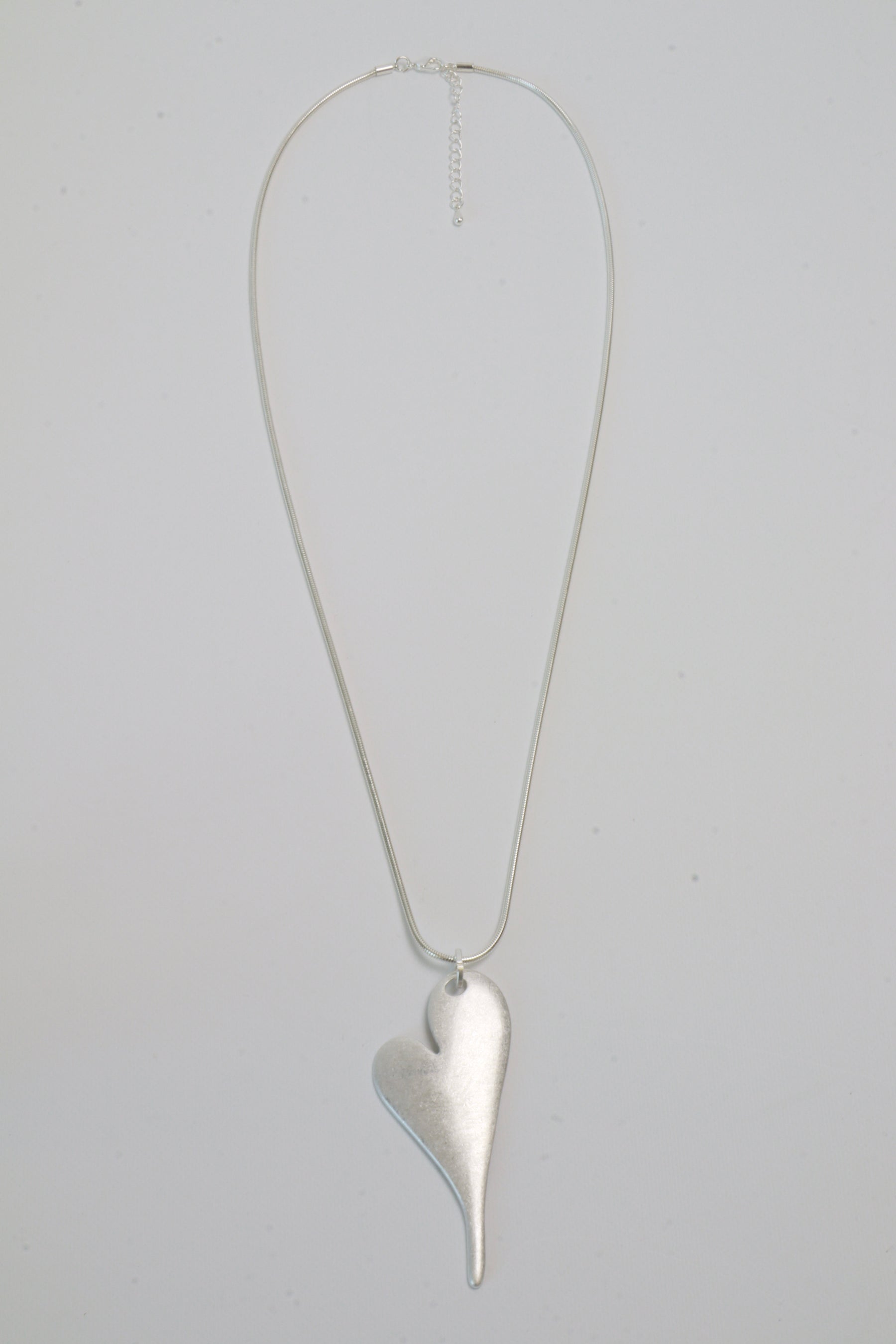 Julia Heart Necklace in Silver