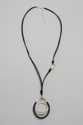 Ophelia Necklace in Black and Silver