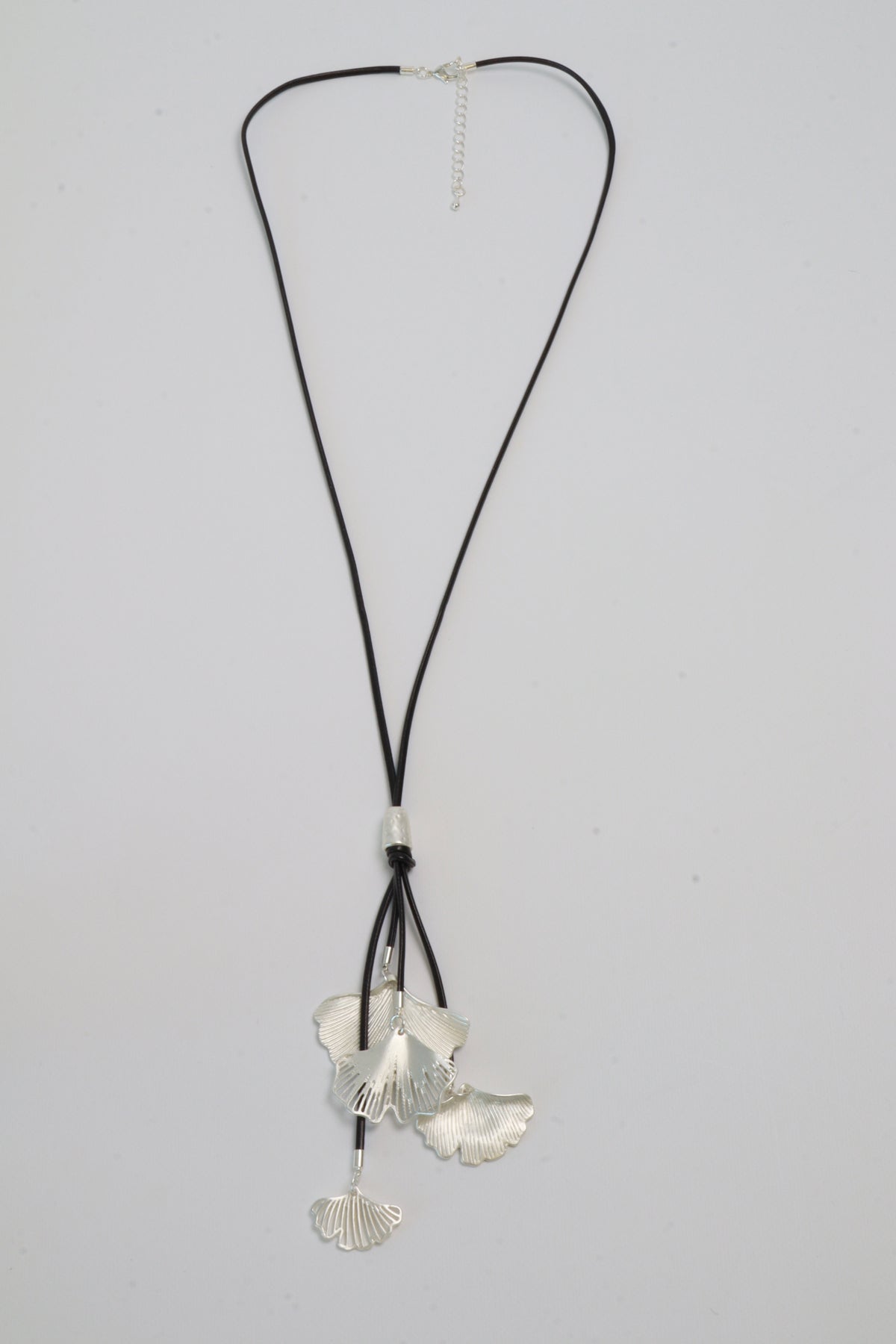 Blossom Necklace in Black and Silver