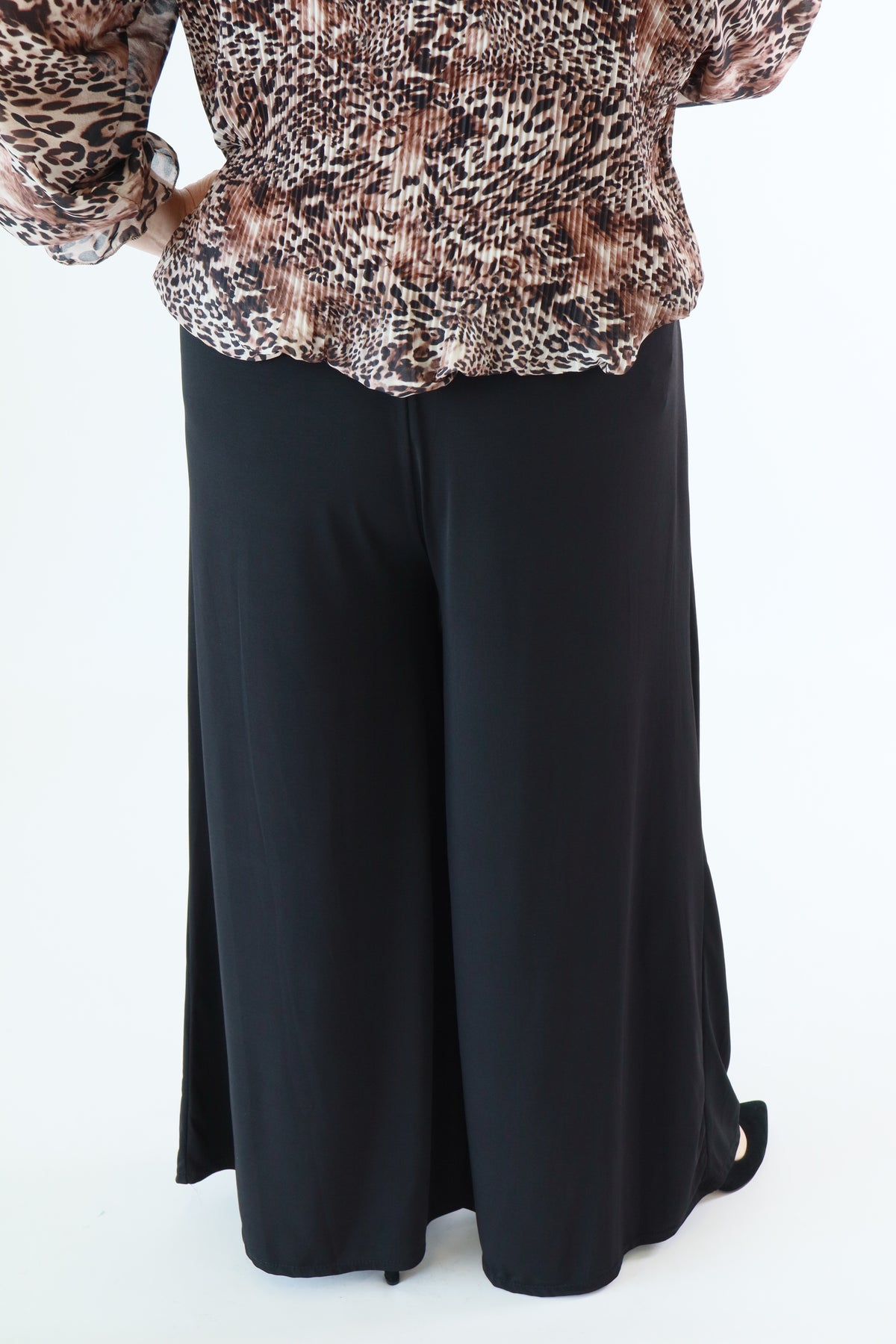 Autumn Wide Leg Trousers in Black