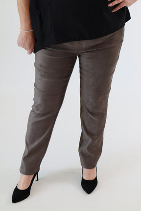 Robell Rose Suede Trousers in Grey