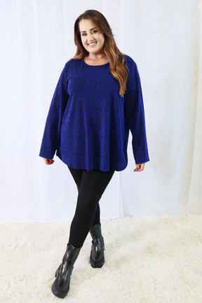 Eve Sparkling Blouse in Blue