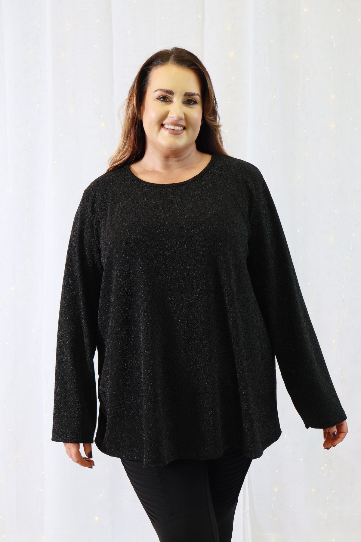 Eve Sparkling Blouse in Black