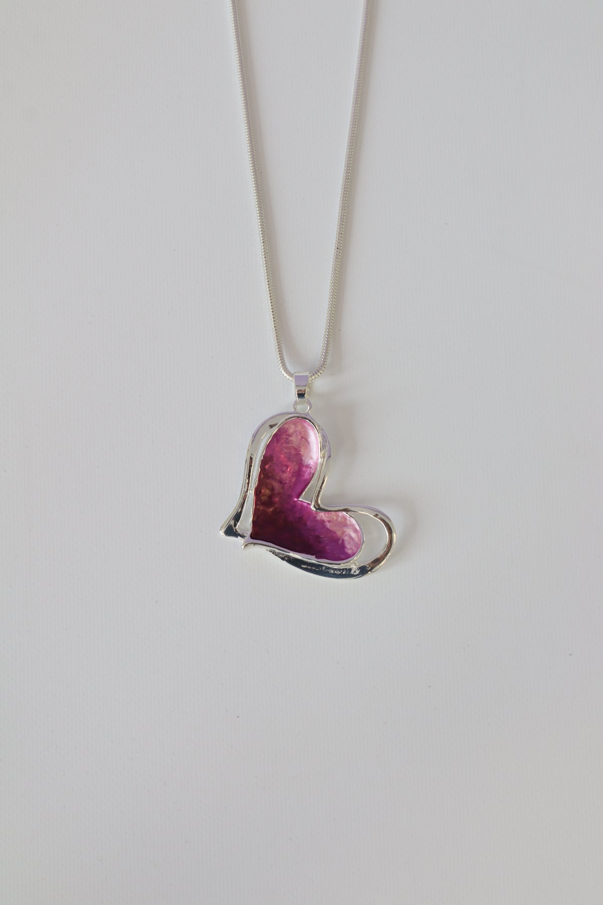 Kaia Heart Necklace in Silver