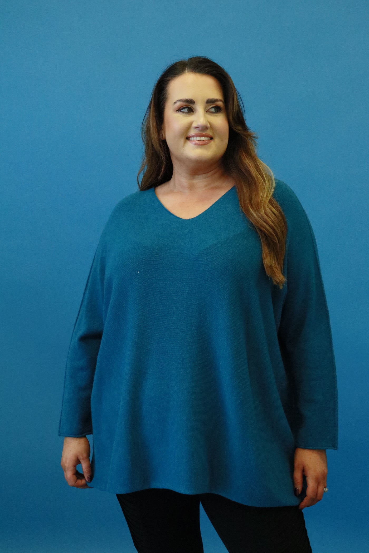 Diana Knit Jumper in Teal