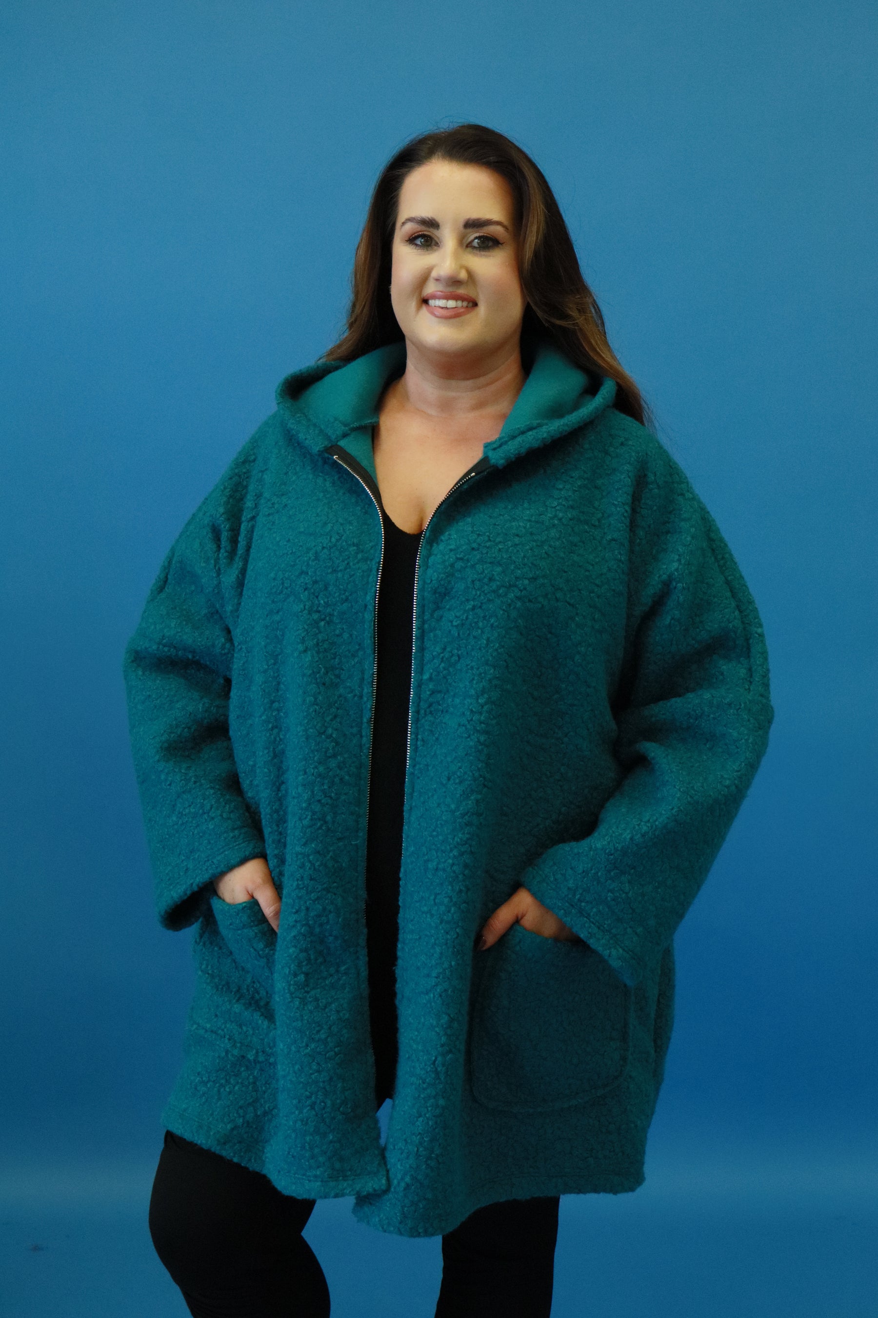 Sienna Boucle Jacket in Green