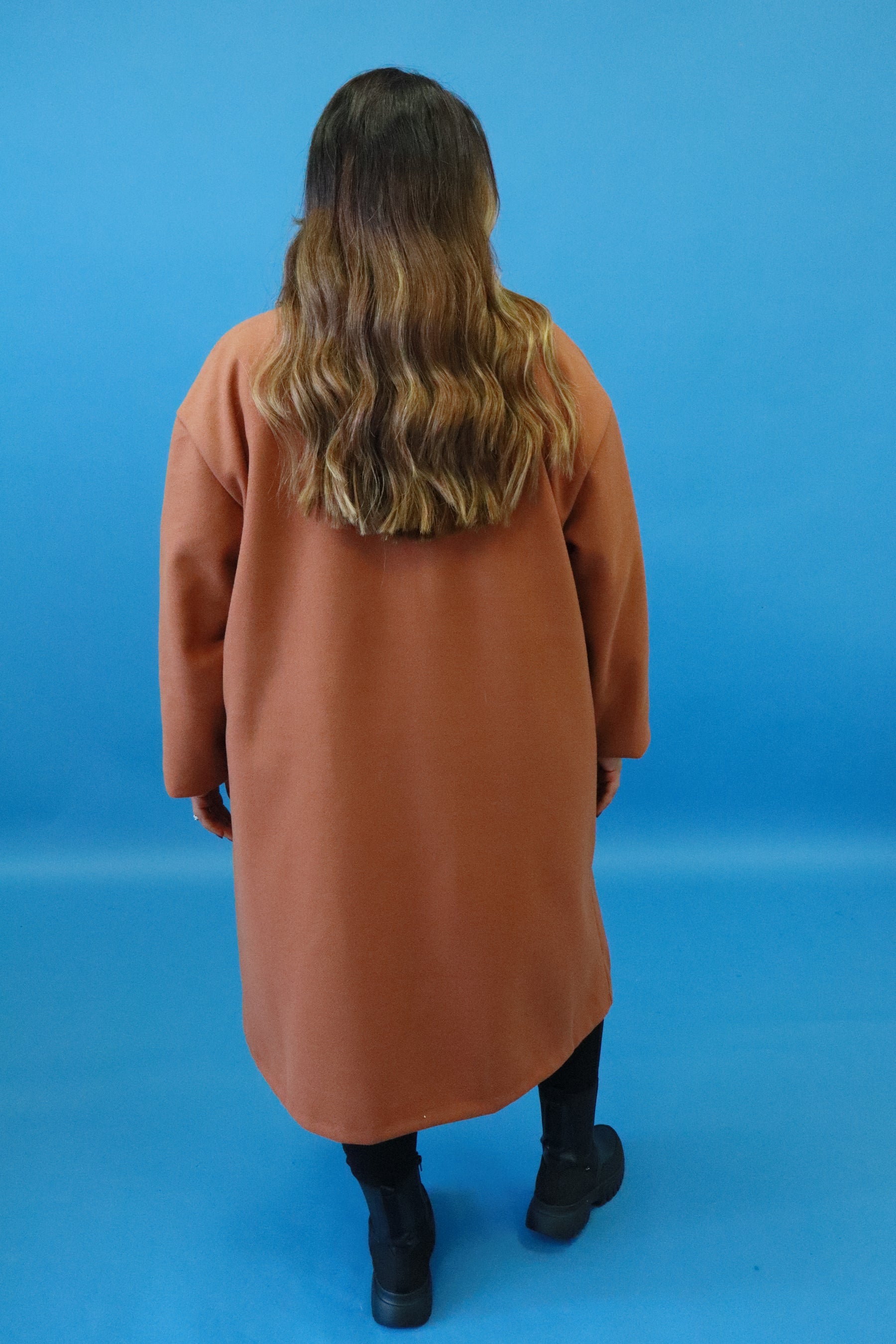 Sabrina Longline Jacket in Rust