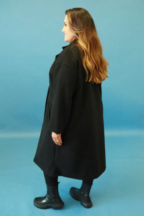 Sabrina Longline Jacket in Black