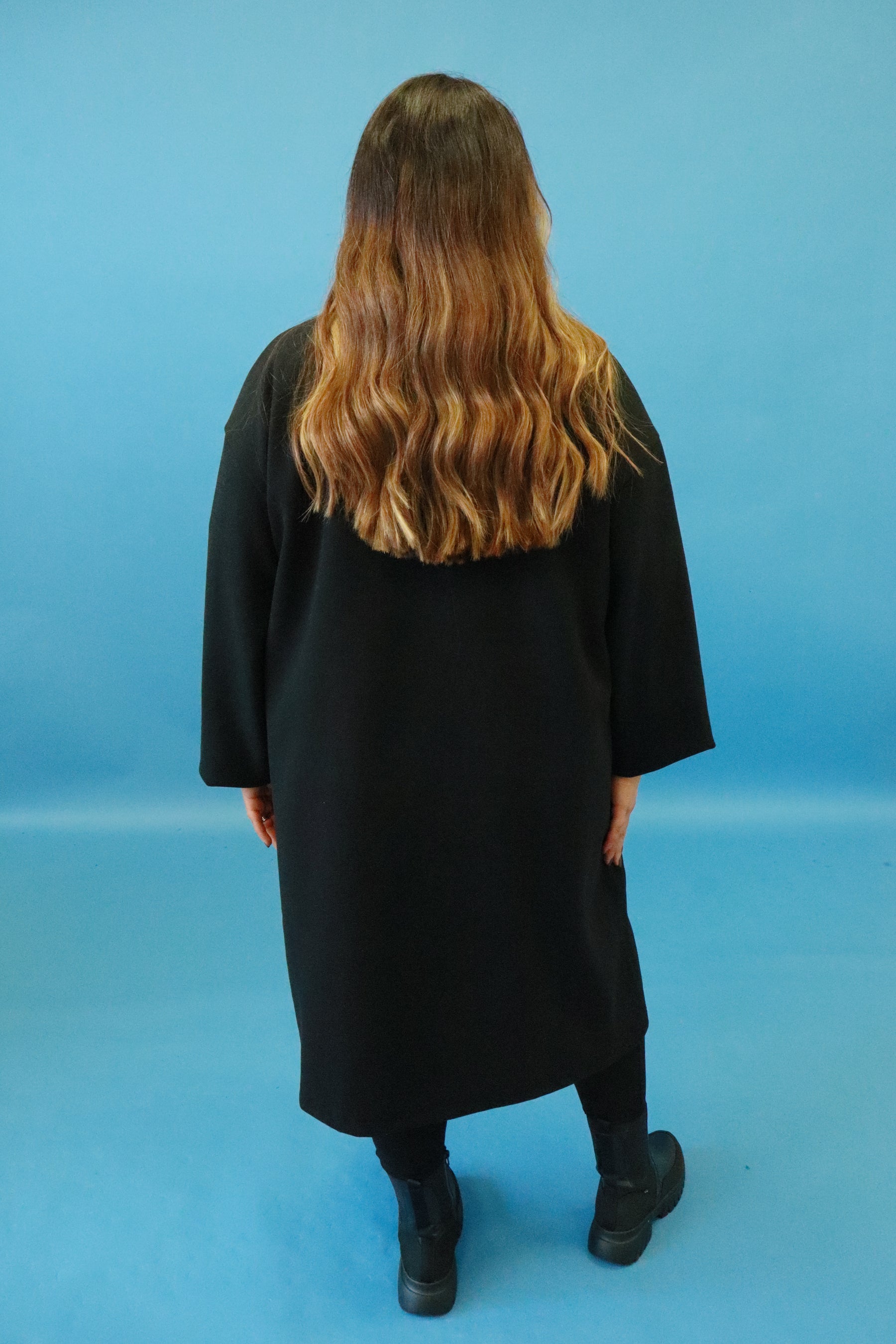 Sabrina Longline Jacket in Black