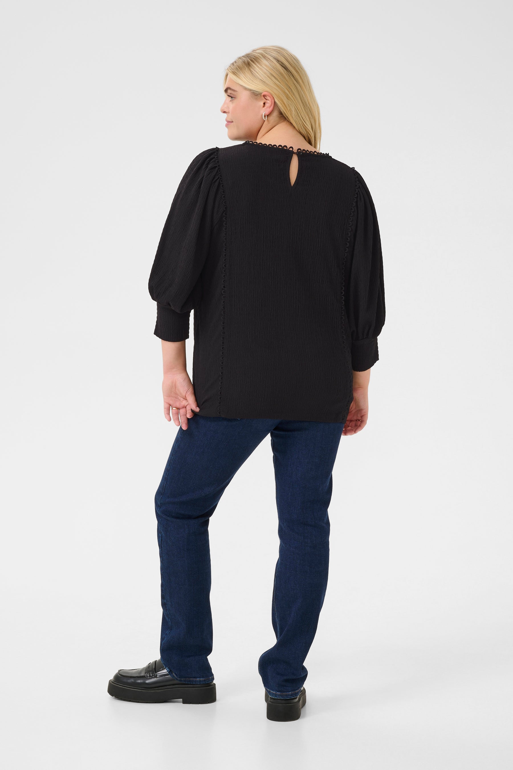 Kaffe Curve Alvina Blouse in Black