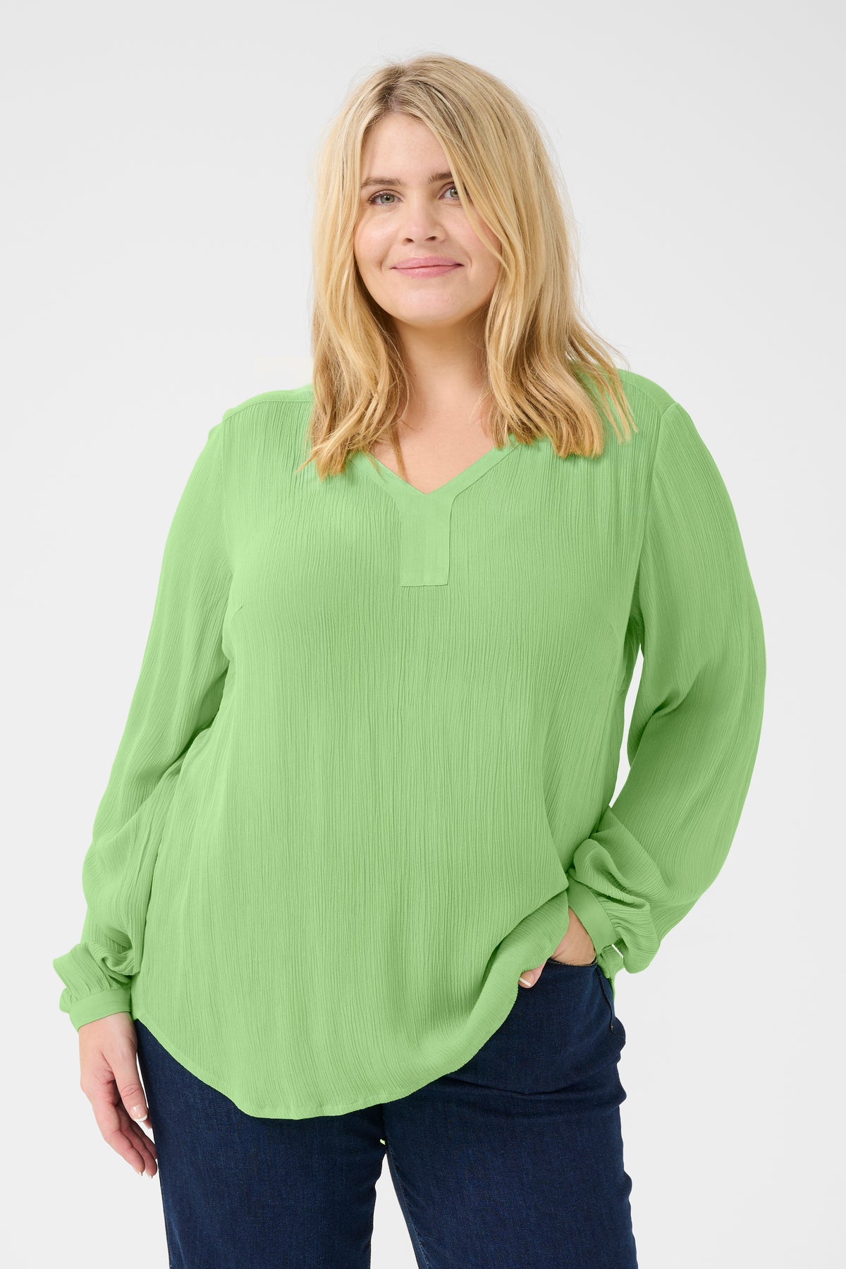 Kaffe Curve Ami Blouse in Lime