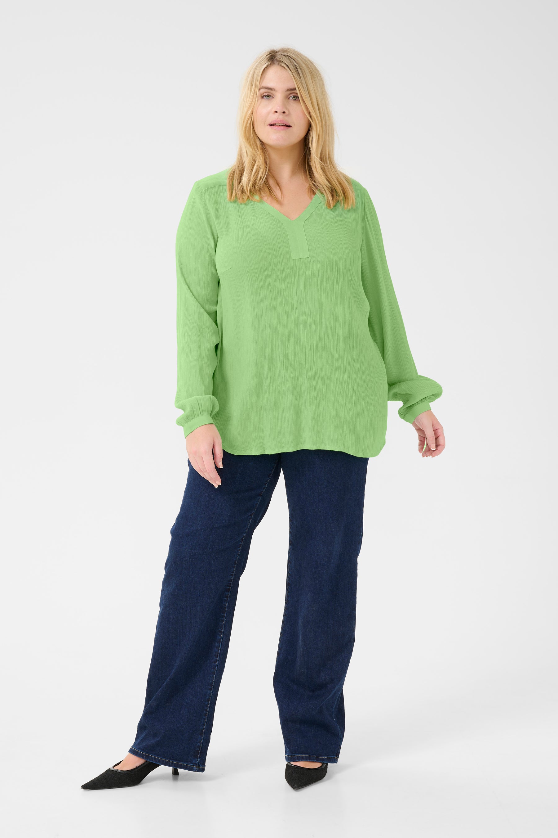 Kaffe Curve Ami Blouse in Lime