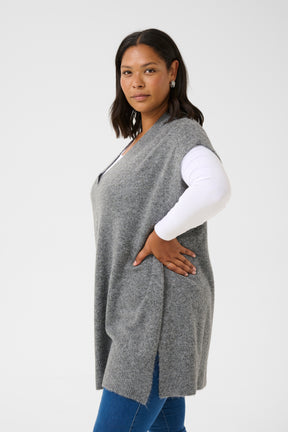 Kaffe Curve Annett Poncho in Grey