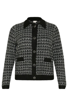 Kaffe Curve Bird Cardigan in Black